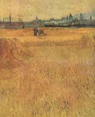 Vincent Van Gogh Arles:Vew from the Wheat Fields (nn04) Germany oil painting art